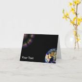 Carte Espace du globe terrestre (Fleur jaune)