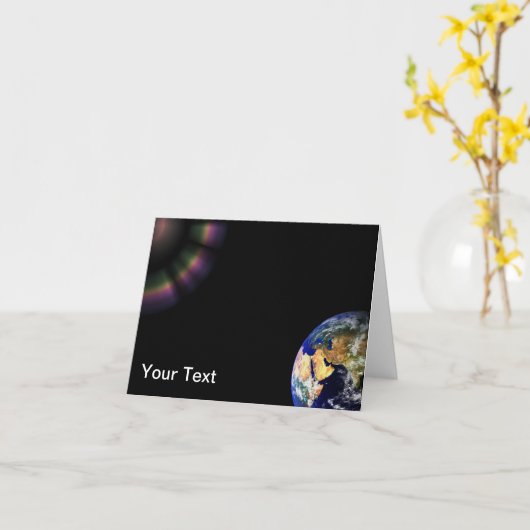 Carte Espace du globe terrestre (Fleur jaune)