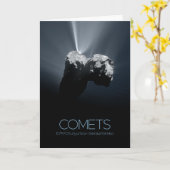 Carte Espace Extérieur, Système Solaire, Cosmos, Comètes (Fleur jaune)