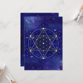 Carte Espace géométrique bleu (Devant/Arrière en situation)