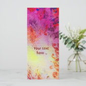 Carte ESPACES D'OR ABSTRAITS, rouge rose violet jaune (Debout devant)