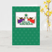 Carte Espagne, Feliz Navidad Angels (Fleur jaune)
