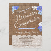 Carte Espagnol 1ère communion pour garçon, 1ère co (Devant / Derrière)