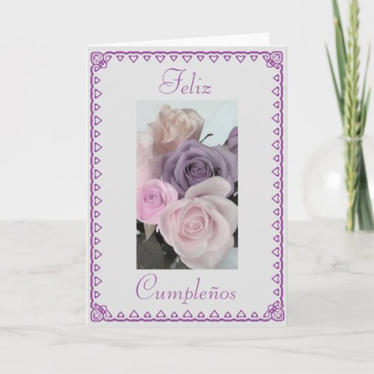 Carte Espagnol : Anniversaire Cumpleanos (Devant)