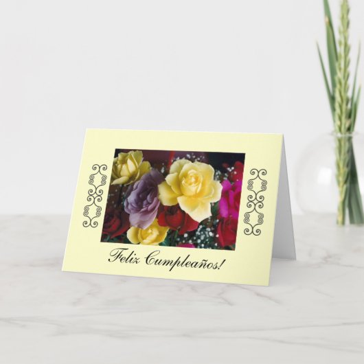 Carte Espagnol : Anniversaire/Cumpleaños (Devant)