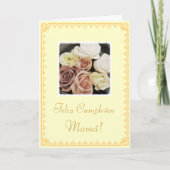 Carte Espagnol : anniversaire de maman Cumpleanos / Mama (Devant)