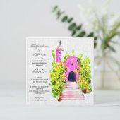 Carte Espagnol, Aquarelle Chapelle Mexicaine Mariage Inv (Debout devant)
