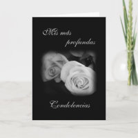 Espagnol : Black & white rose - Condolencias