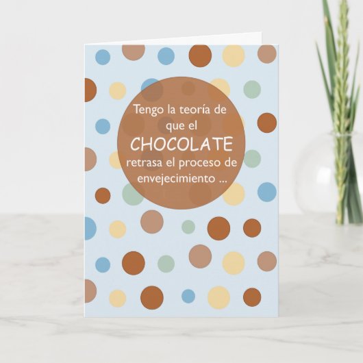 Carte Espagnol de vieillissement d'anniversaire, humour (Devant)