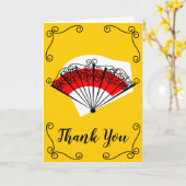Carte Espagnol Fan Corners Merci vertical (Fleur jaune)
