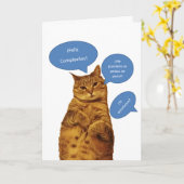 Carte Espagnol : Gatito de Cumpleanos (Fleur jaune)
