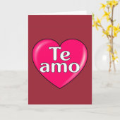 Carte Espagnol - je t'aime (Fleur jaune)