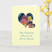 Carte Espagnol : Joyeux anniversaire Feliz Cumpleanos (Fleur jaune)