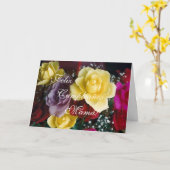 Carte Espagnol : L'anniversaire de la mère de (Fleur jaune)