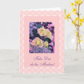 Carte Espagnol : Mother's day / Dia de las madres (Fleur jaune)