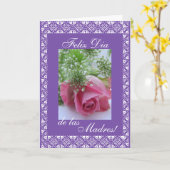 Carte Espagnol : Mother's day / Dia de las madres (Fleur jaune)