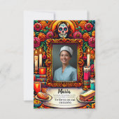 Carte Espagnol Notre-Dame de Guadalupe crâne de prière (Devant)