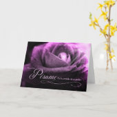 Carte Espagnol Perte d'un père Sympathie Purple Rose (Fleur jaune)