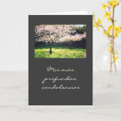 Carte Espagnol : Pesame /Sympathie (Fleur jaune)