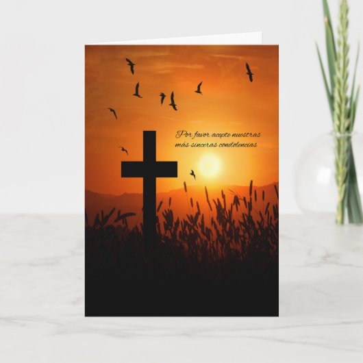 Carte Espagnol Sympathy Sunset Cross (Devant)