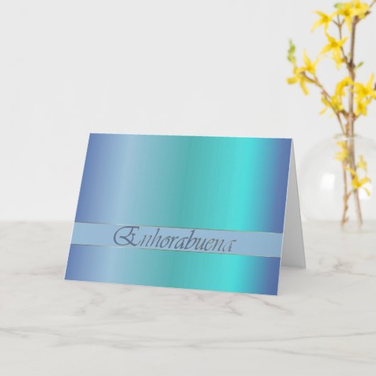 Carte espagnole de bleu d'océan de gradient de (Fleur jaune)