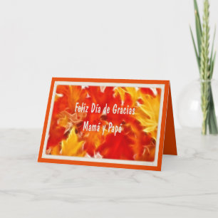 Carte espagnole de thanksgiving pour la maman et