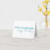 Carte Espagnole Joyeuse Anniversaire. Feliz Cumple (Fleur jaune)