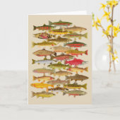 Carte Espèces de truite et de saumon (Fleur jaune)