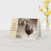 CARTE ESPÉREZ-VOUS *SOAR* SUR VOS BALLONS D'ANNIVERSAIRE (Fleur jaune)