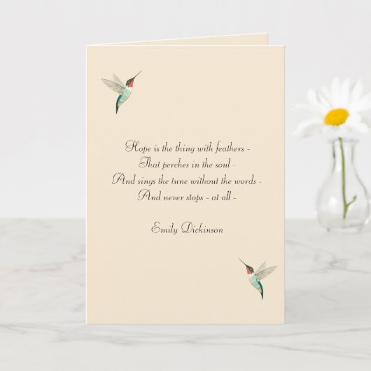 Carte Espérons Les Colibris À gorge rubis (Petite plante)