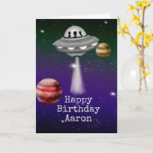 Carte Espérons que votre anniversaire est hors de ce mon (Fleur jaune)