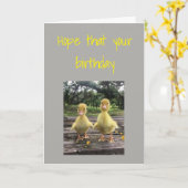 CARTE ESPÉRONS QUE VOTRE ANNIVERSAIRE N'EST QUE ***DUCKY (Fleur jaune)