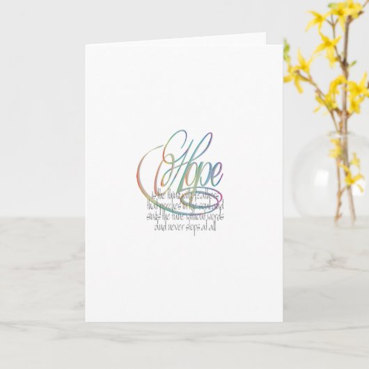 Carte Espoir (Fleur jaune)