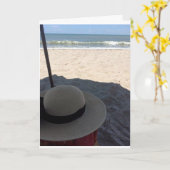 CARTE ESPOIR *ANNIVERSAIRE" EST COMME UN *JOUR À LA PLAG (Fleur jaune)