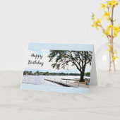 CARTE ESPOIR ANNIVERSAIRE EST COMME UNE JOURNÉE AU "LAC" (Fleur jaune)