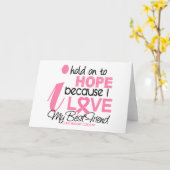 Carte Espoir de cancer du sein pour mon meilleur ami (Fleur jaune)