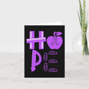 Carte Espoir Epilepsie Sensibilisation Purple Ribbon Ens