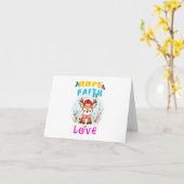 Carte Espoir Foi Amour (Fleur jaune)