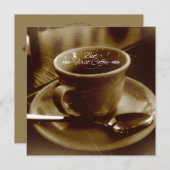 Carte Espresso foncé - citation de café grunge (Devant / Derrière)