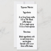 Carte Espresso Martini (Dos)