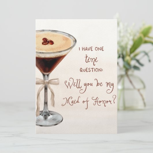 Carte Espresso Martini Maid of Honor Proposition (Debout devant)