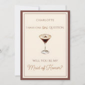 Carte Espresso Martini Thème Maid of Honor Proposition (Devant)