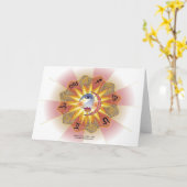 Carte Esprit d'astrologie Salutations (Fleur jaune)