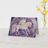 CARTE ESPRIT DE CHEVAL - UNICORN PURPLE JEGRIO - DH (Fleur jaune)