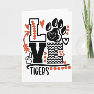Carte Esprit de l'école de la patte de maman Tigers de F