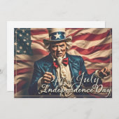 Carte Esprit de liberté en rouge, blanc et bleu (Devant / Derrière)