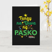 Carte Esprit de Noël Tagalog Philippines (Fleur jaune)
