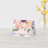 Carte Esprit de puissance aquarelle florale Christian No (Fleur jaune)