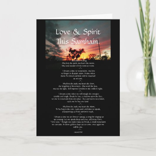 Carte Esprit de Samhain (Devant)