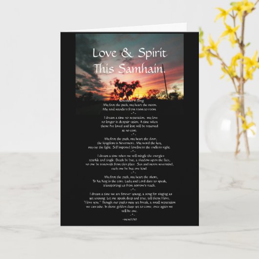 Carte Esprit de Samhain (Fleur jaune)